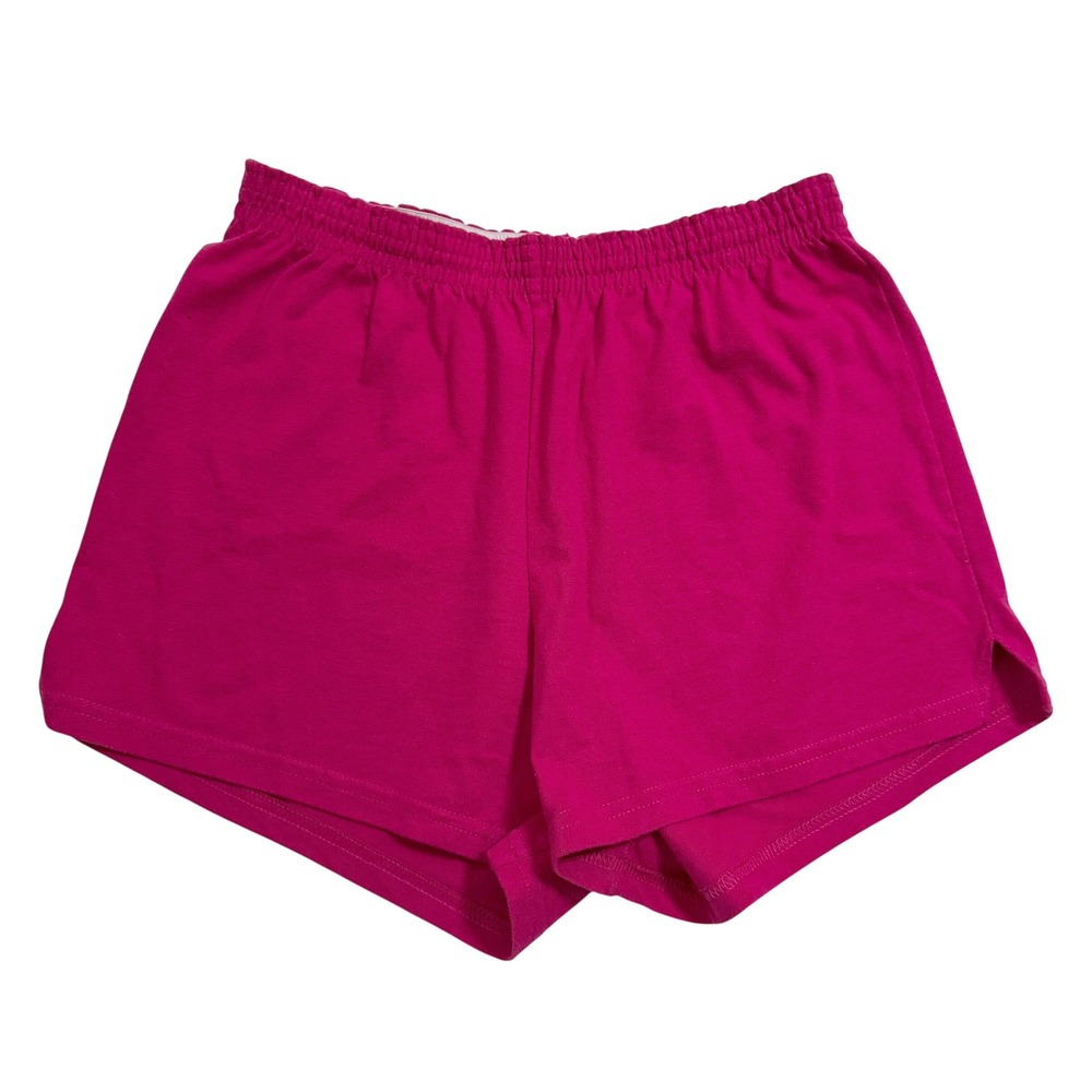 Soffe Womens Hot Pink Authentic Cheer Shorts Size Large Roll Waist Athletic
